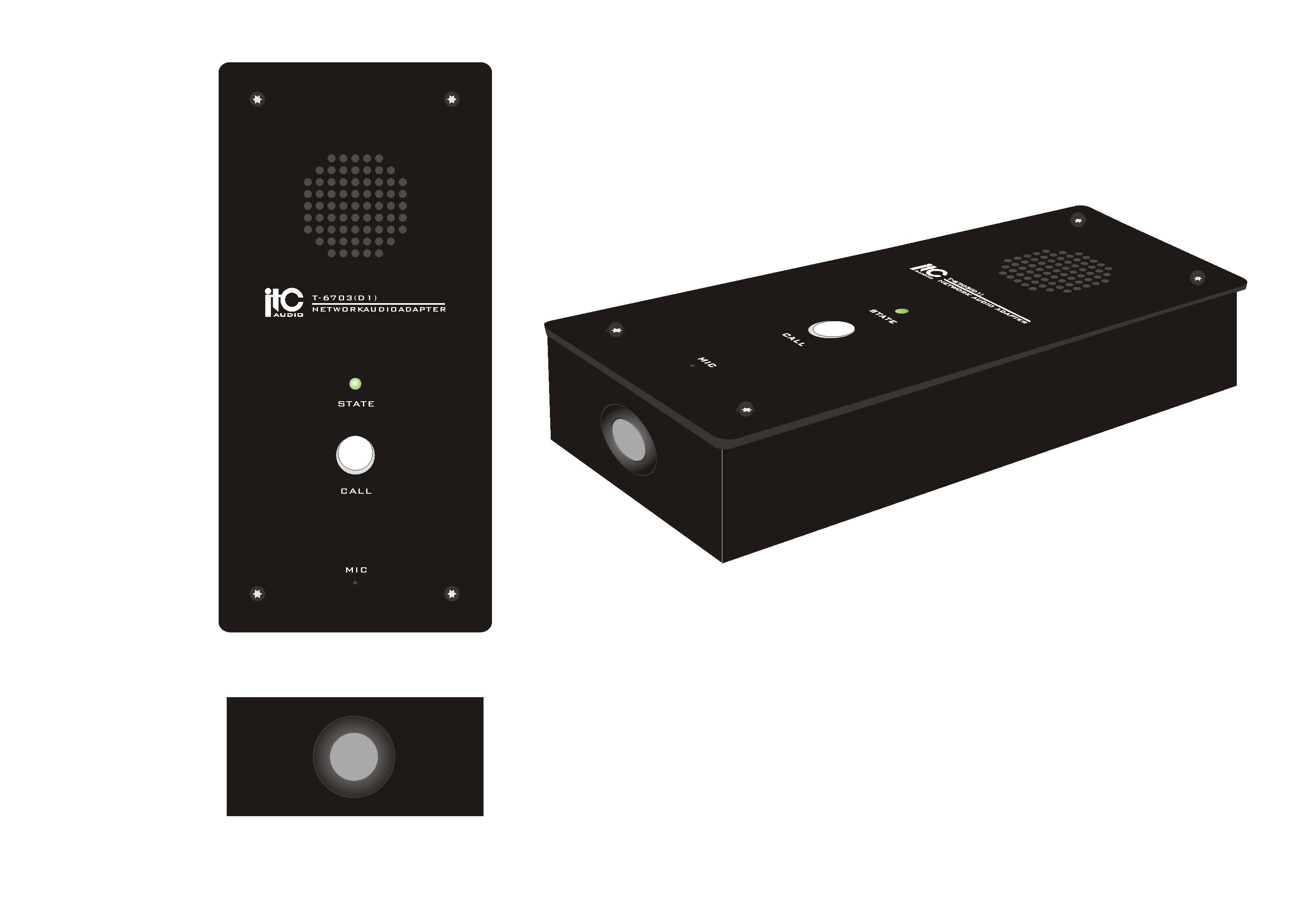 IP Network Intercom Adapter with Speaker